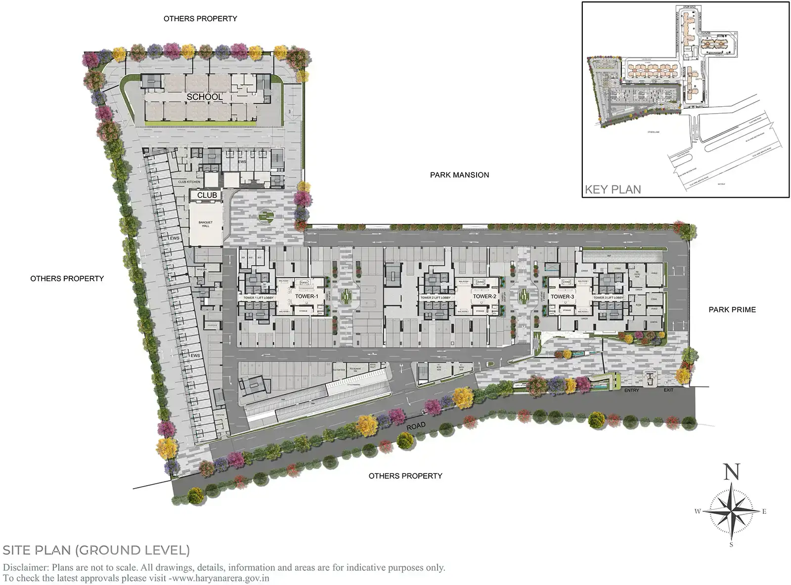 3 BHK + Family Lounge + Servant Standard Layout